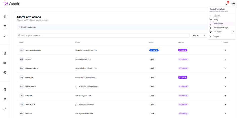 🔐 Permissions du Personnel — Tutoriel rapide